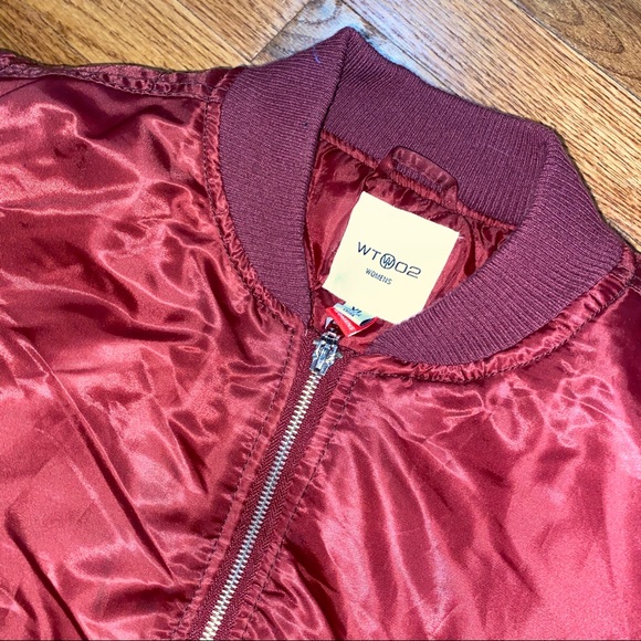 Burgundy Bomber Jacket - Picture 6 of 8